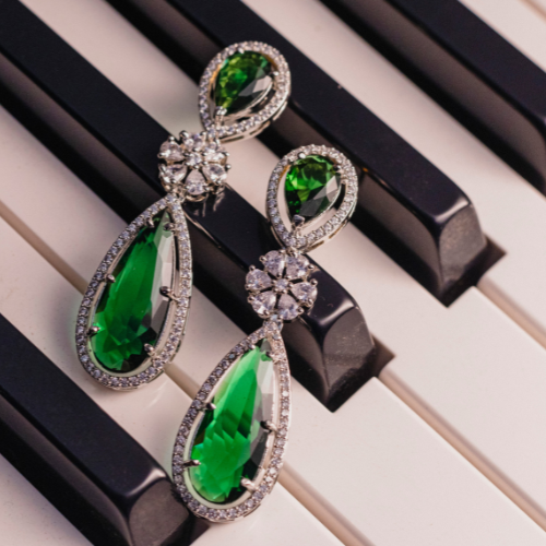 American Diamond Drop Earrings