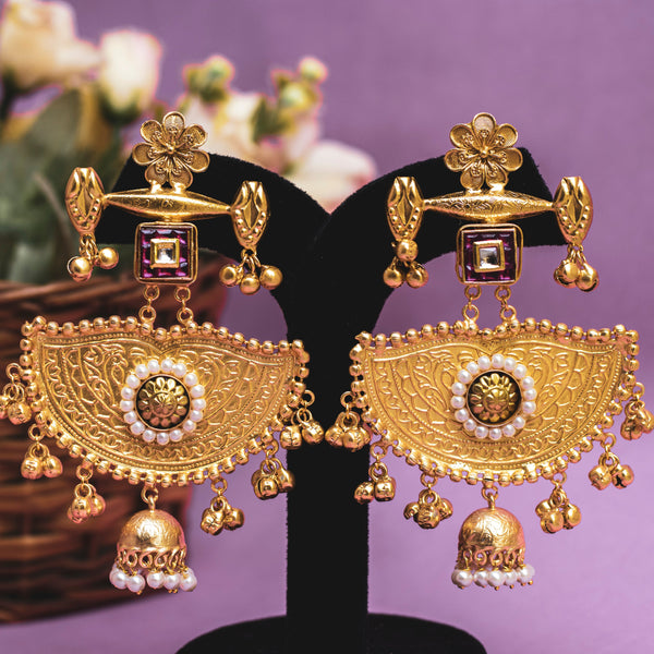 Gold Tone Pachi Jhumka