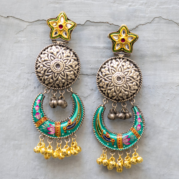 Dual Tone Sitara Jhumka