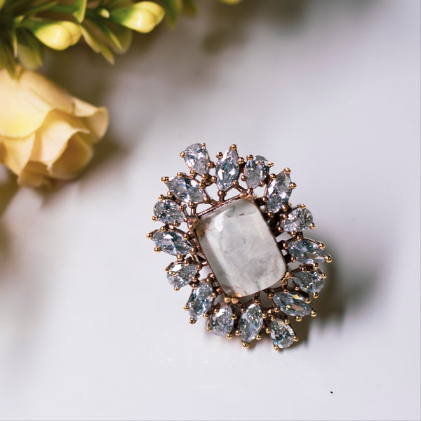 Moissanite White Ring