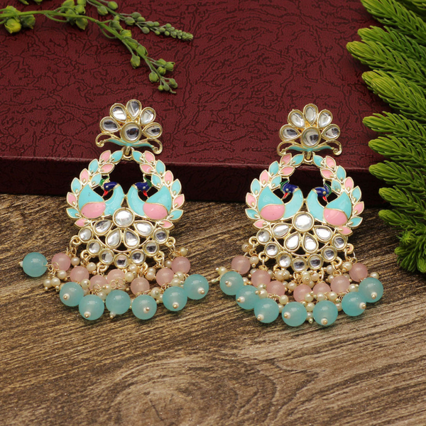 Peacock Meenakari Jhumka
