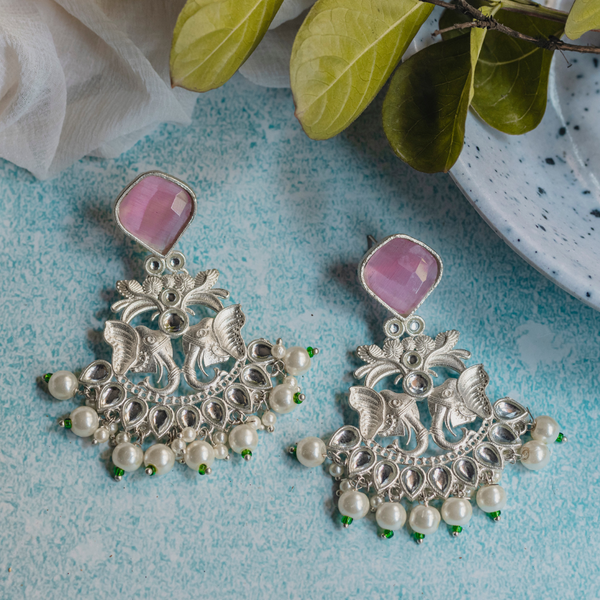 Ganesha Pink Jhumka