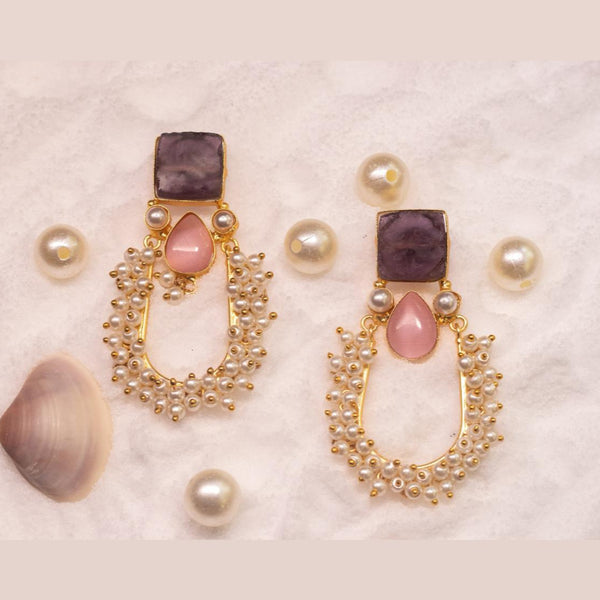 Purple Monalosa Maharani Earrings