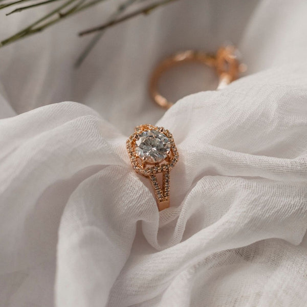 Rosegold Diamond Stylish Ring